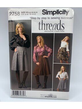 Simplicity Misses Shirt Skirt Sewing Pattern Size 6 8 10 12 14 2758 - uncut 2008